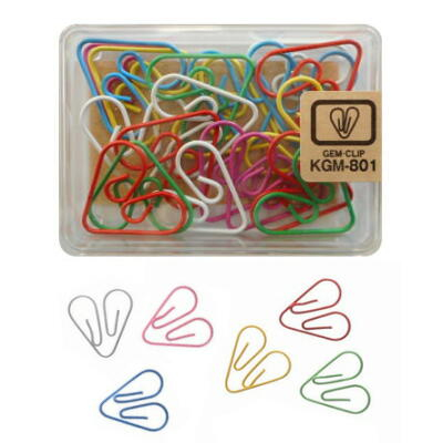 べロス カラーハートゼムクリップ カラーMIX 20本入