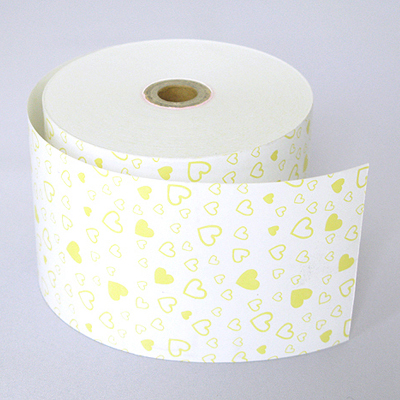 小林　ファンシーレジ用紙　ハート　黄　(58mm)　8巻入