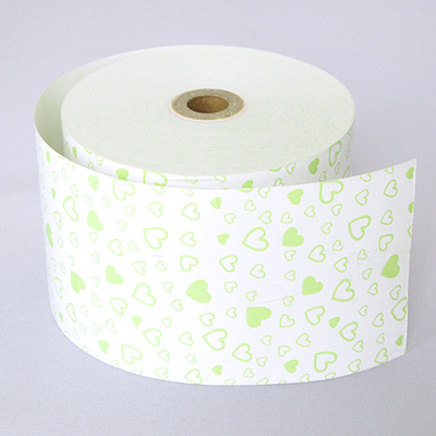 小林 ファンシーレジ用紙 ハート 緑 (58mm) 8巻入