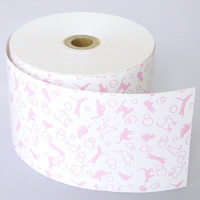 小林 ファンシーレジ用紙 ねこ ピンク (58mm) 8巻入