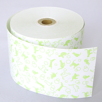 小林 ファンシーレジ用紙 ねこ 緑 (58mm) 20巻入