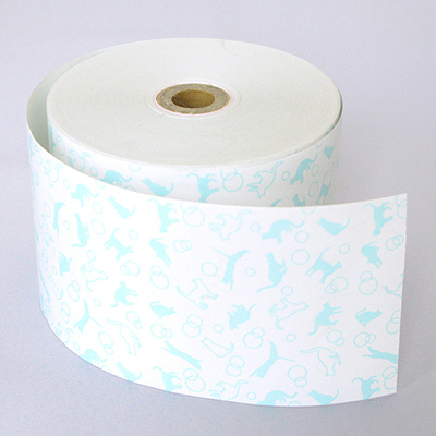 小林　ファンシーレジ用紙　ねこ　青　(58mm)　20巻入