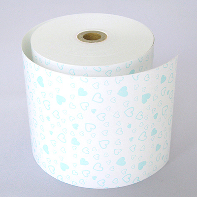 小林 ファンシーレジ用紙 ハート 青 (80mm) 8巻入