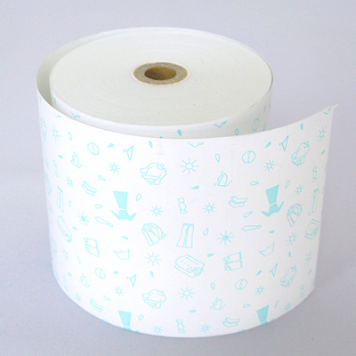 小林 ファンシーレジ用紙 クリーニング 青 (80mm) 8巻入