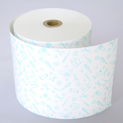 小林　ファンシーレジ用紙　はさみ　青　(80mm)　8巻入