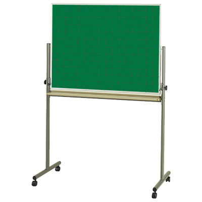 馬印　グリーンボード黒板両面脚付 暗線入 1210×910