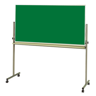 馬印　グリーンボード黒板両面回転脚付 1810×910