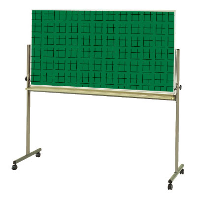 馬印　グリーンボード黒板両面脚付 暗線入 1810×910