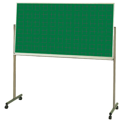 馬印　グリーンボード黒板片面脚付 暗線入 1810×910