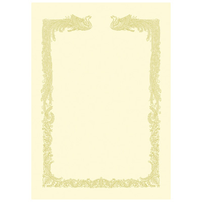 ササガワ　OA賞状用紙 雲ナシA4判横クリーム 10-1468