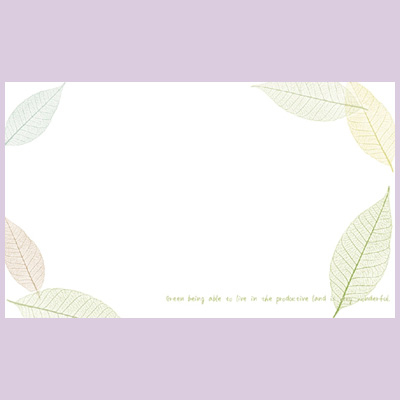 ササガワ　エコカード 葉脈リーフ 無字  16-1729