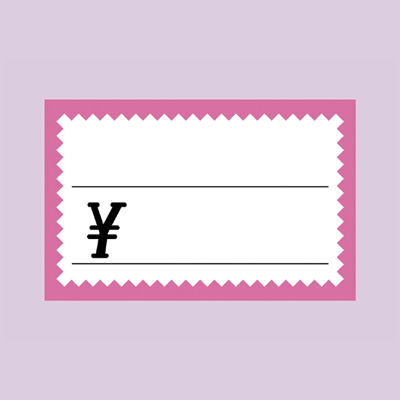 ササガワ　ショーカード 中 ピンク枠入リ  17-5273