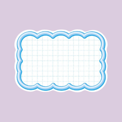 ササガワ　抜型カード 立体枠 波四角ナシ  16-4117