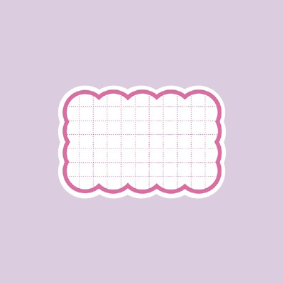 ササガワ　抜型カード 波四角 中 ピンク  16-4153