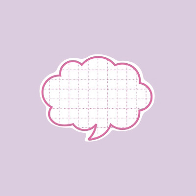 ササガワ　抜型カード 吹出シ 中 ピンク  16-4155