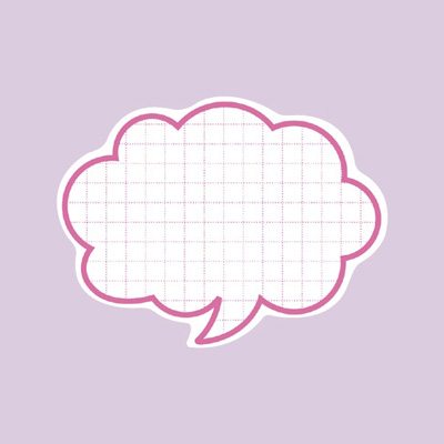 ササガワ　抜型カード 吹出シ 大 ピンク  16-4186