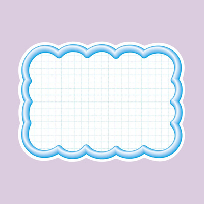 ササガワ　抜型カード 立体枠 波四角ナシ  16-4197