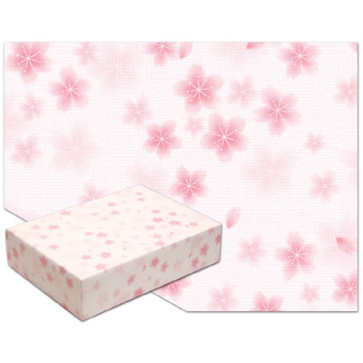 ササガワ　包装紙 和ゴコロ桜 半才判  49-1510