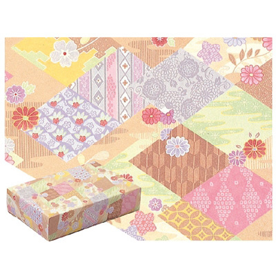 ササガワ　包装紙 菊ガサネ 半才判  49-1705