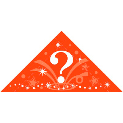 ササガワ　三角クジ 機械貼リ(?マーク柄)C賞