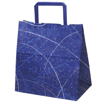 ササガワ　手提ゲバッグ ユウビ ブルー 平小 [50枚袋入]