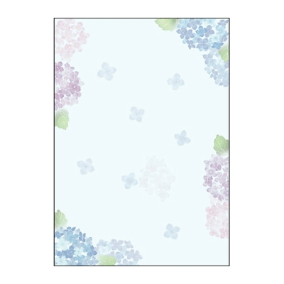 ササガワ　和柄用紙　和ごころ　紫陽花　[10枚袋入]