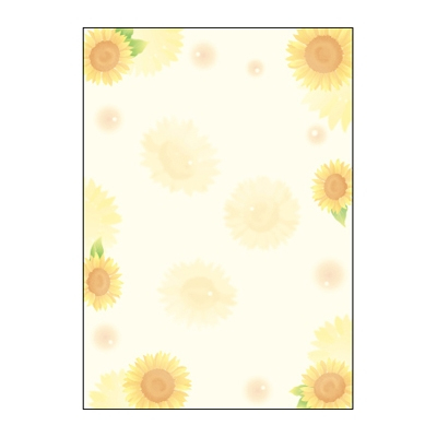 ササガワ　和柄用紙　和ごころ　ひまわり　[10枚袋入]
