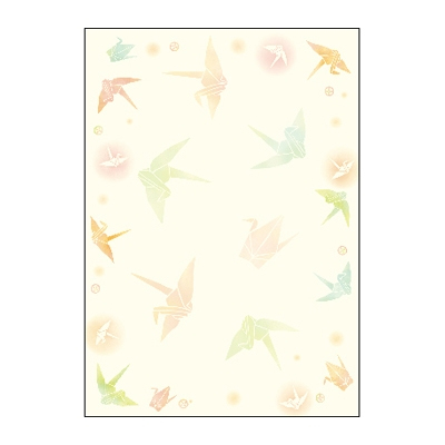 ササガワ　和柄用紙　和ごころ　折り鶴　[10枚袋入]