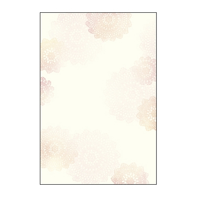 ササガワ　洋柄用紙　フラール　レース　はがき大　[20枚袋入]
