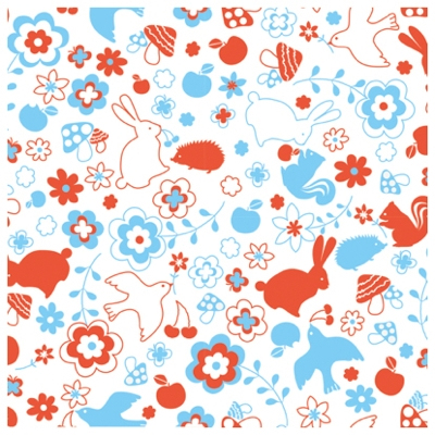 ササガワ　包装紙　レトロガーリー　半才判　[50枚袋入]