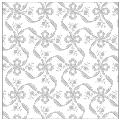 ササガワ　包装紙　フラールリボン銀　全判　[50枚袋入]