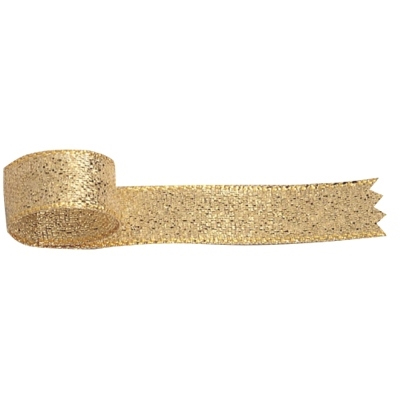 ササガワ　リボン　グランドメタル　金　９ｍｍ幅　[20ｍ巻]