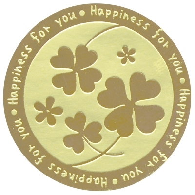 ササガワ　ギフトシールロールタイプ　クローバー　[500片袋入]