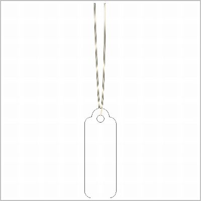 ササガワ　糸付き提札　Ｓ　白　[50枚袋入]