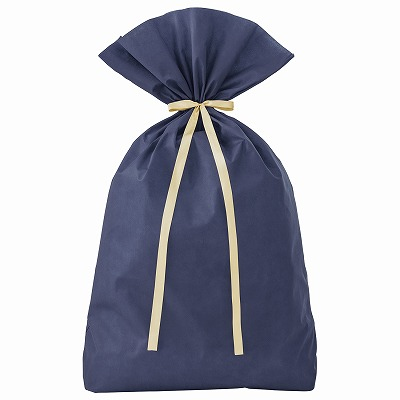 ササガワ　超BIGサイズ巾着Ｗ　ネイビー　５枚入　[5枚袋入]