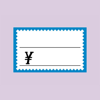 ササガワ　ショーカード 小 ブルー枠入リ  17-5172