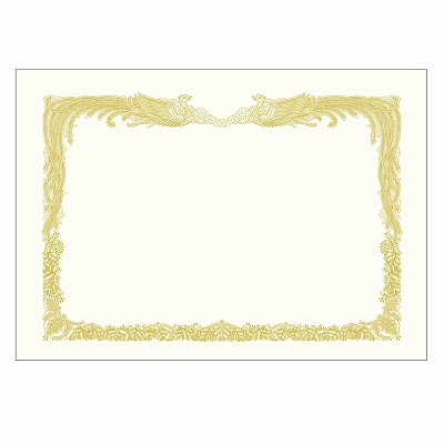 ササガワ　金箔賞状用紙 A3判 縦書用 白 100P  [100枚入]