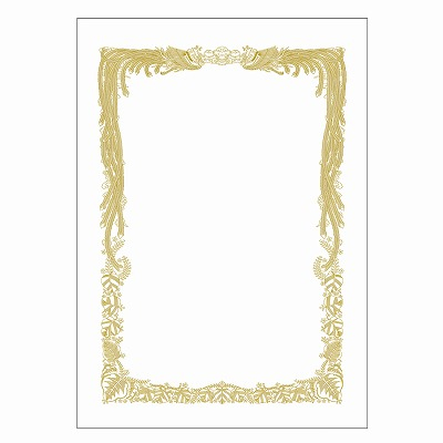 ササガワ　賞状用紙 上質紙 みの判 横書用  [100枚入]