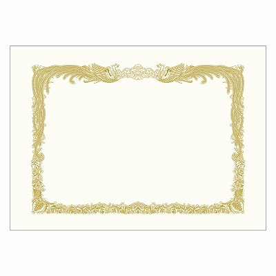 ササガワ　賞状用紙 ケント紙 四切判 縦書用  [100枚入]