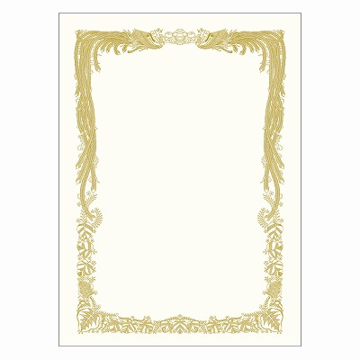 ササガワ　賞状用紙 ケント紙 B4判 横書用  [100枚入]