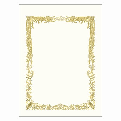 ササガワ　賞状用紙 ケント紙 A4判 横書用  [100枚入]