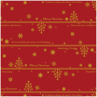 ササガワ　包装紙 ネージュ赤 半才判  [50枚入]