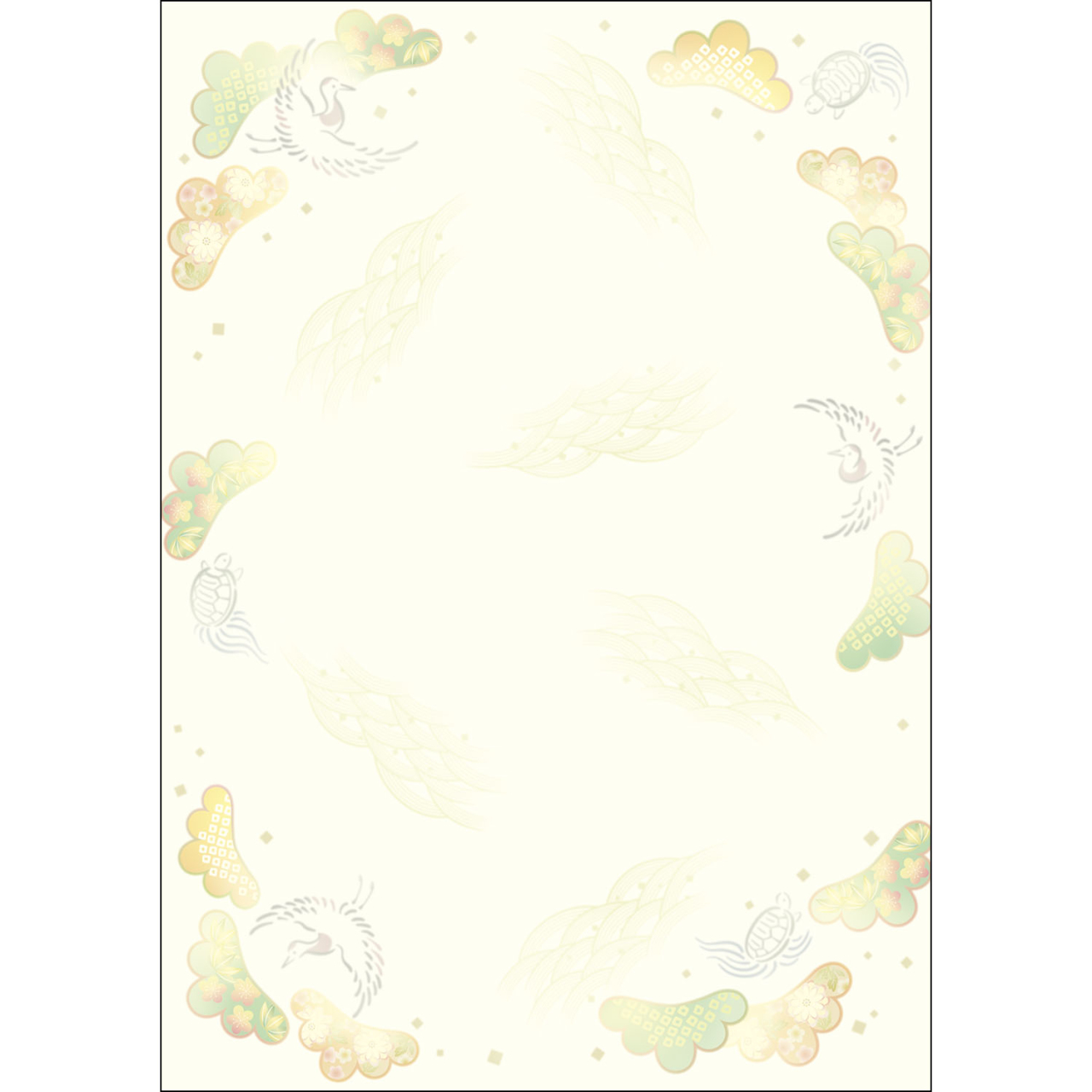 ササガワ　和柄用紙 和ごころ A4判 祝松[10枚袋入]