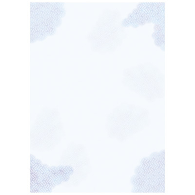 ササガワ　和柄用紙 和ゴコロ 青紗綾雲  4-1001
