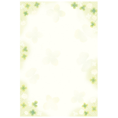 ササガワ　和柄用紙 和ゴコロ 白ツメ草 ハガキ大  4-1116