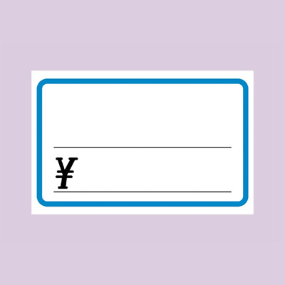 ササガワ　ショーカード 中 ブルー枠入リ  17-5249