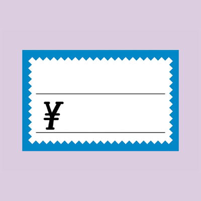 ササガワ　ショーカード 中 ブルー枠入リ  17-5272