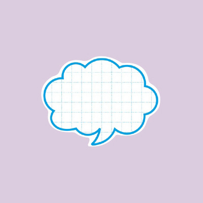 ササガワ　抜型カード 吹出シ 中 ブルー  16-4156