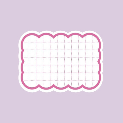 ササガワ　抜型カード 波四角 大 ピンク  16-4480