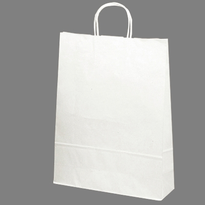 ササガワ　手提ゲバッグ 白無地 大 [50枚袋入]